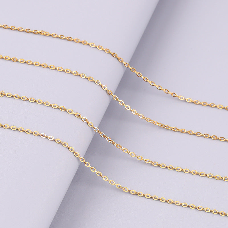 Wholesale Stainless Steel Cross Fine Chain Handmade DIY Titanium Steel Necklaces